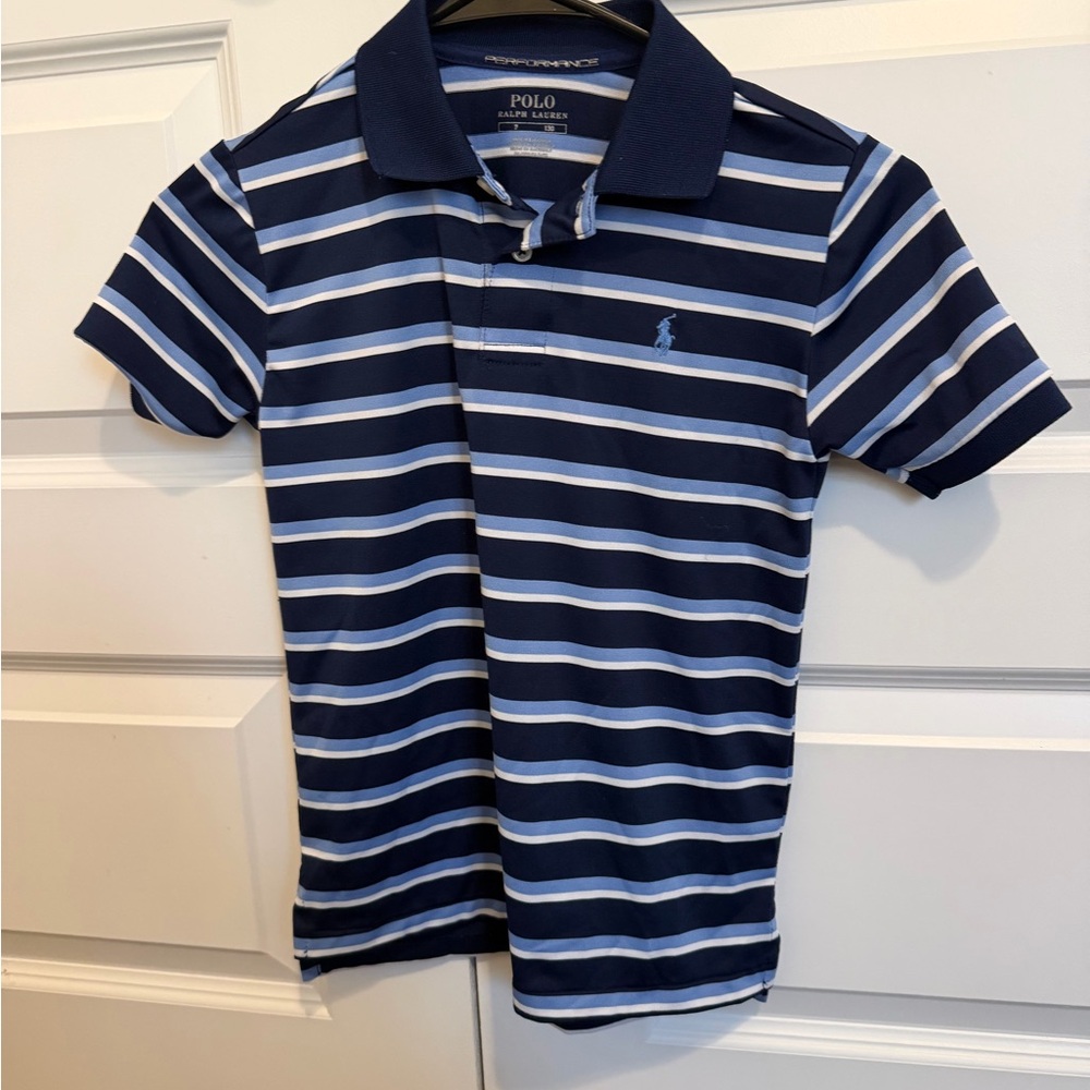 Polo Ralph Lauren Navy Striped Polo Shirt